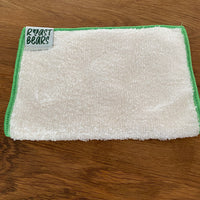 Roastbears Barista Tuch 25x25 in weiß aus 100% Bambus-Viskose